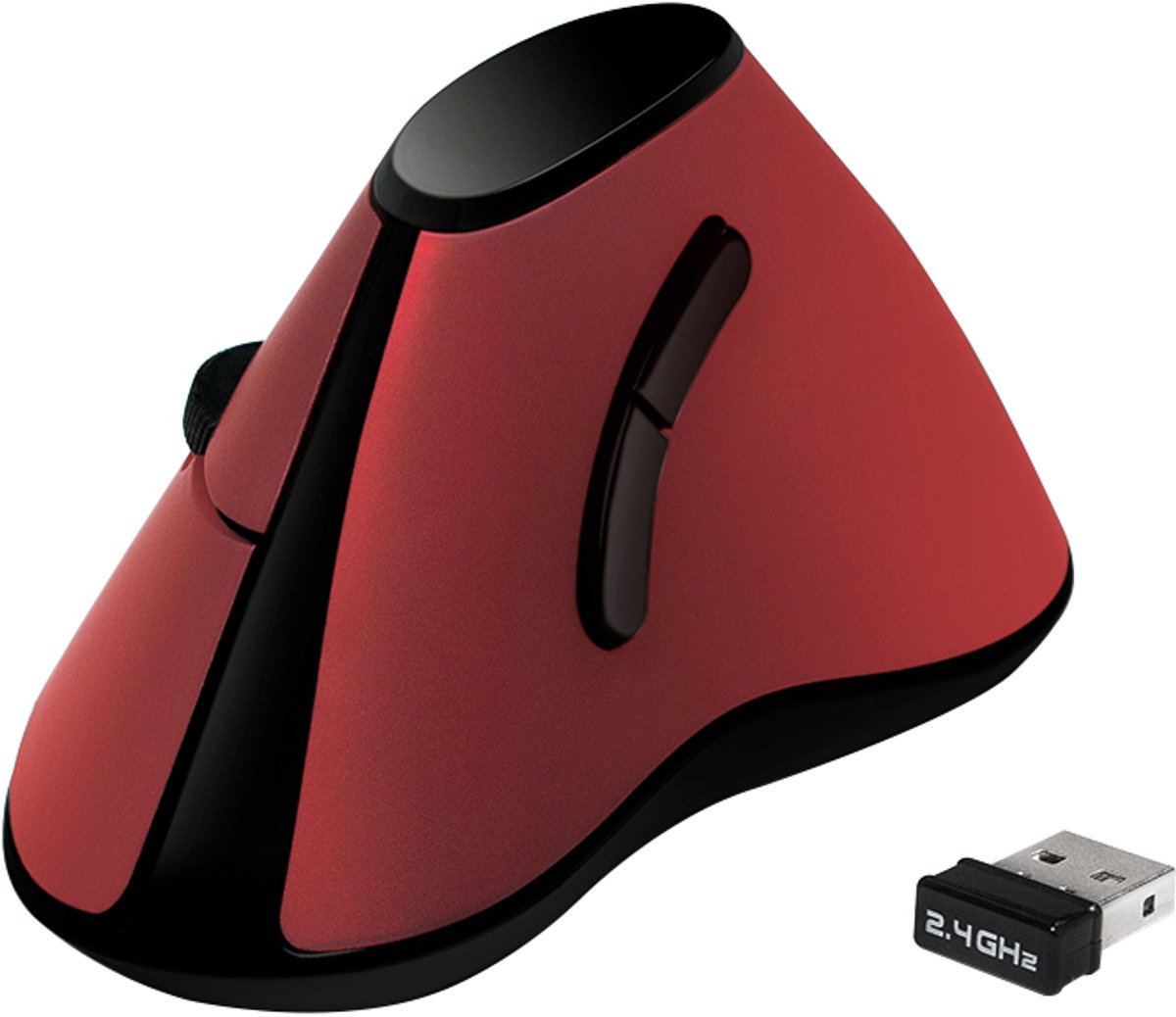 LogiLink ID0159 RF Draadloos Optisch 1200DPI Rechtshandig Zwart, Rood muis