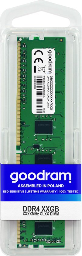 RAM Memory GoodRam GR2666D464L19S 8 GB DDR4 PC4-21300 8 GB