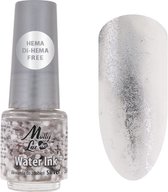 DRM Nail Art Hema/di-Hema Free Water Ink Aquarel Metallic Zilver