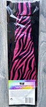 Roze tijgerprint stropdas - Carnaval - Feest