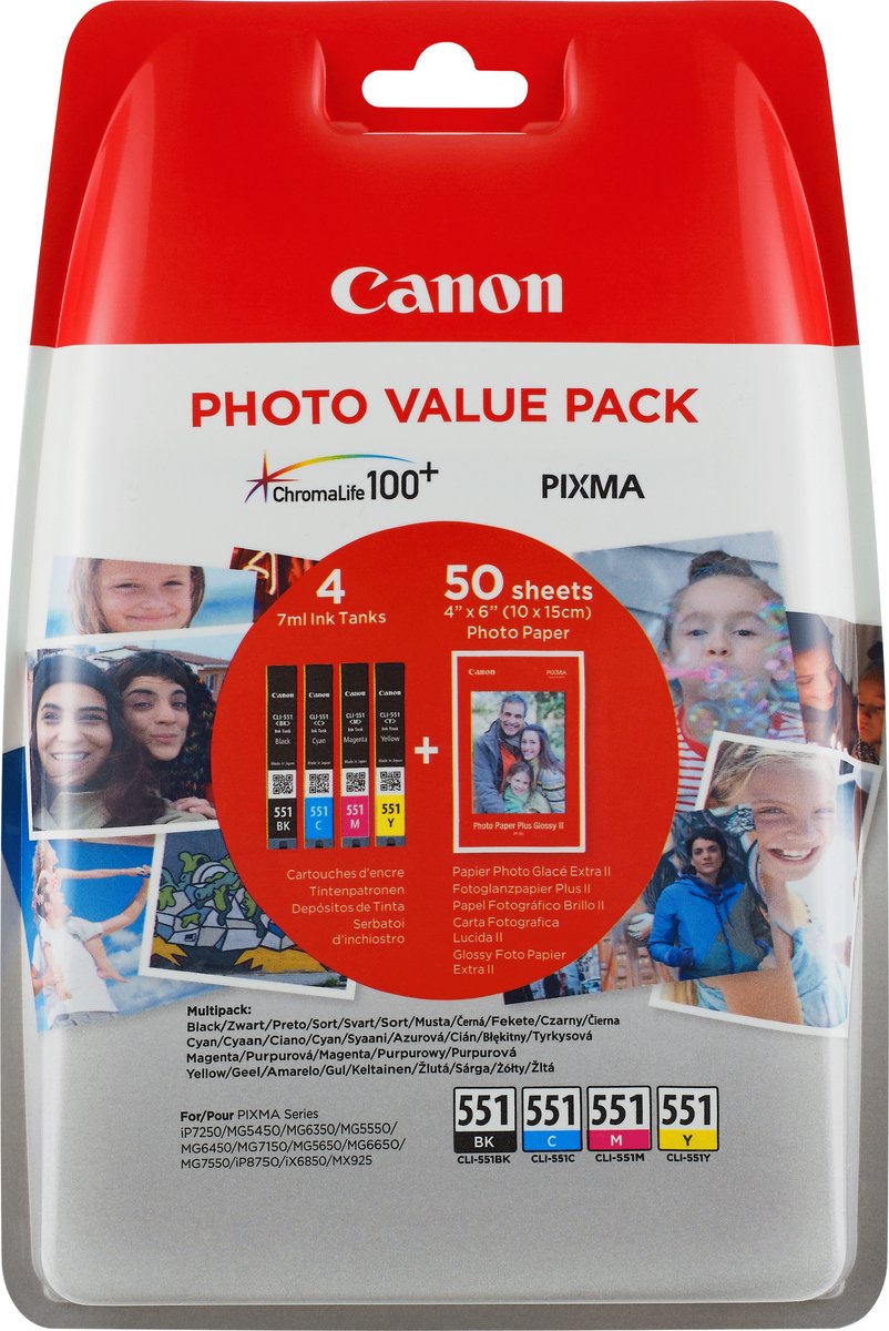 Canon CLI-551 Value Pack