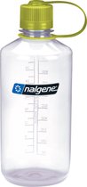 Nalgene Narrow-Mouth Bottle - drinkfles - 32oz - BPA free - SUSTAIN - Clear w/Green Closer