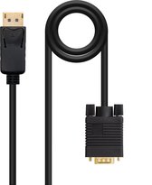 Nanocable 10.15.4401, 1 m, DisplayPort, VGA (D-Sub), Mannelijk, Mannelijk, Recht