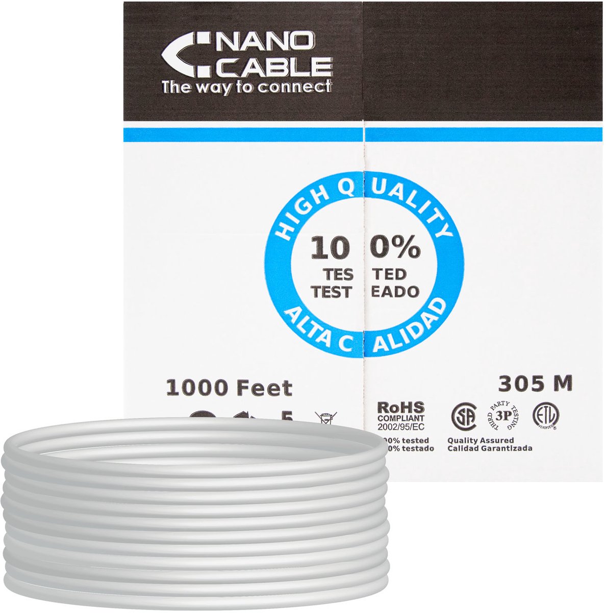 FTP Category 5e Rigid Network Cable NANOCABLE 10.20.0704 305 m