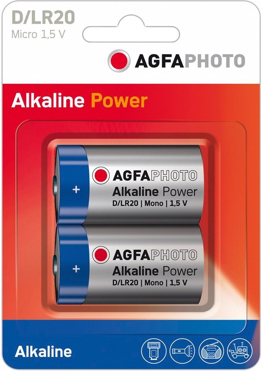 AgfaPhoto LR20 Wegwerpbatterij Alkaline