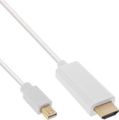 Bol.com Premium Mini DisplayPort 1.2 naar HDMI 1.4 kabel (2560 x 1600) / wit - 5 meter aanbieding