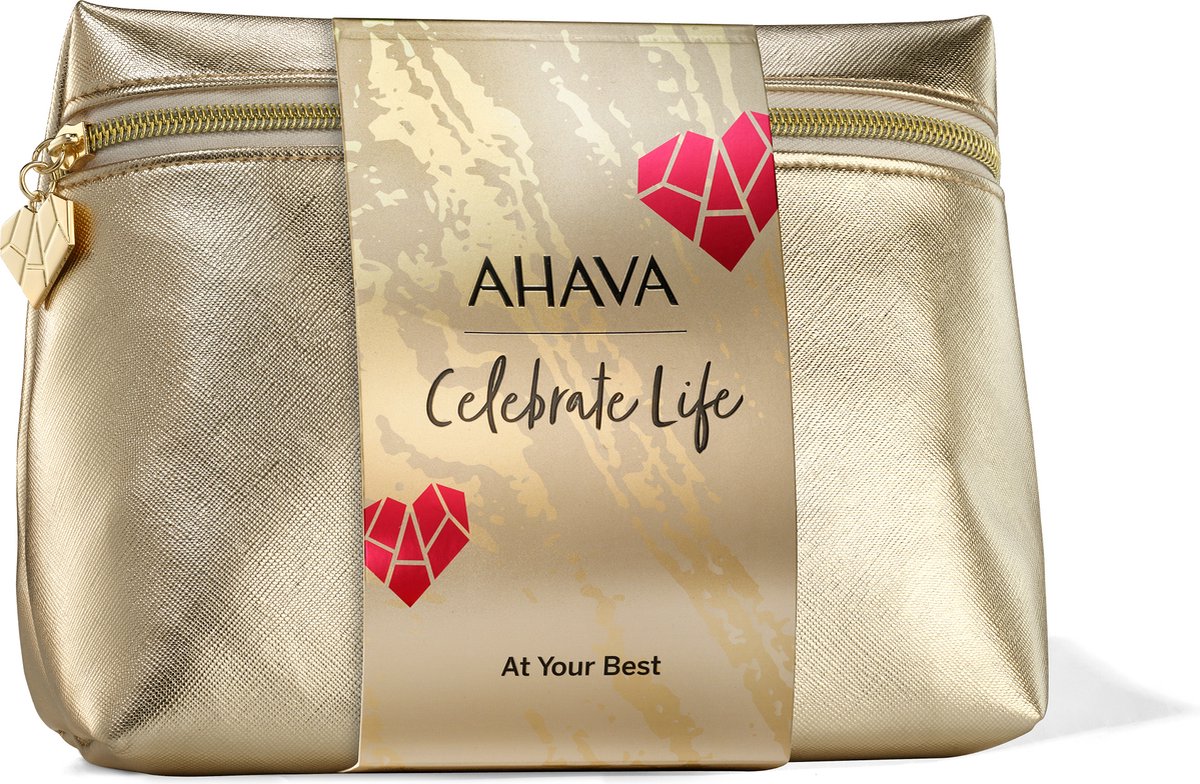 Goedkoopste AHAVA Geschenkset - AT YOUR BEST - Geeft hydratatie aan de huid - Verminderd diepe rimpels en fijne lijntjes - Anti-rimpel - Bevat een masker, creme en liplijn behandeling - VEGAN - Alcohol- en parabenenvrij - Set van 3