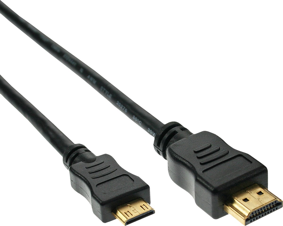 InLine 17455P HDMI kabel 5 m HDMI Type A (Standaard) HDMI Type C (Mini) Zwart