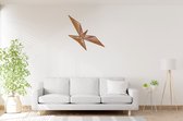 Warm - Geometrische Vogel Origami 2 - Big - Wanddecoratie - Lasergesneden - Geometrische dieren en vormen - Houten dieren - Muurdecoratie - Line art - Wall art