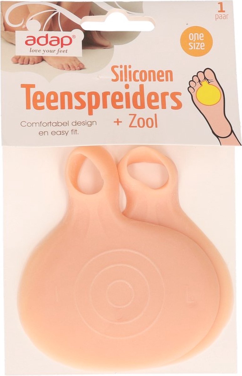 Siliconen Teenspreiders met Zool - Comfortabel Design - Easy Fit - One Size - 1 paar