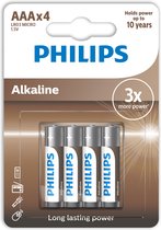 Philips Alkaline Battery Aaa Lr03 4 Pack