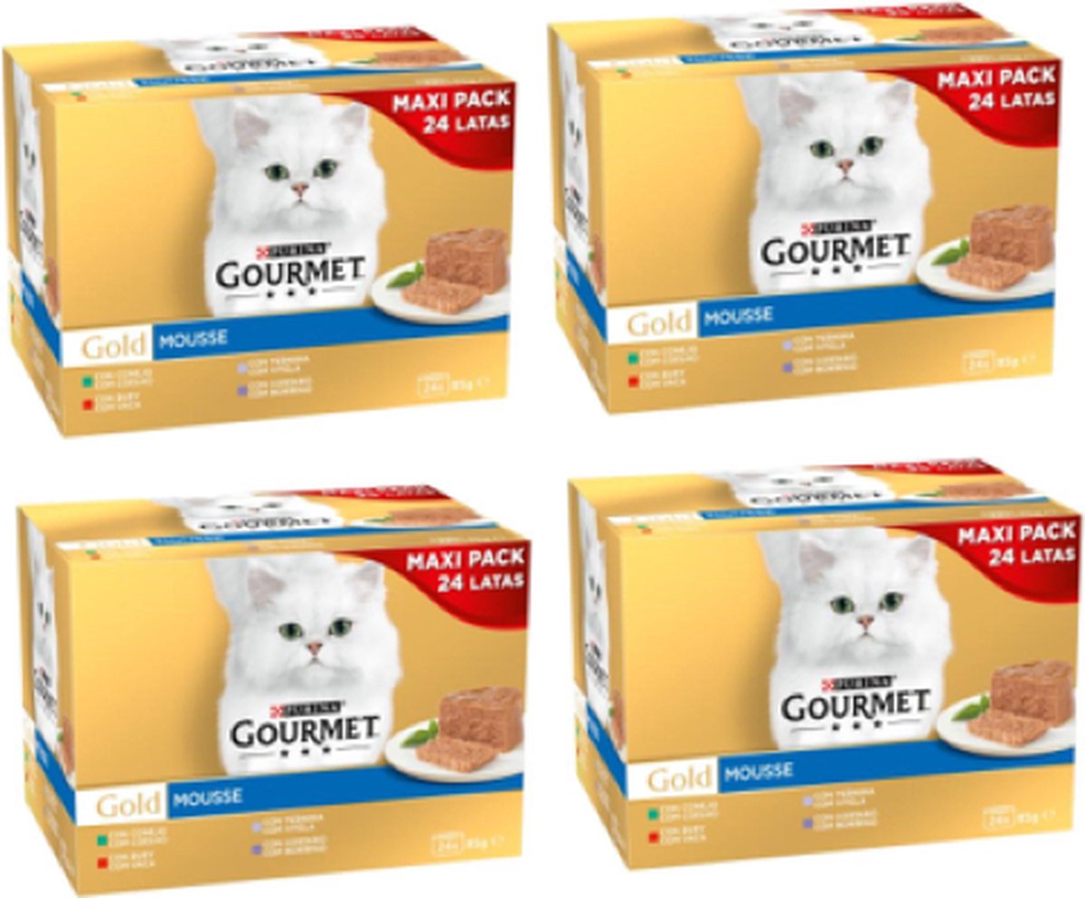 Gourmet Gourmet Gold - Mousse Rund Multipack - Kattenvoer - 24x85g