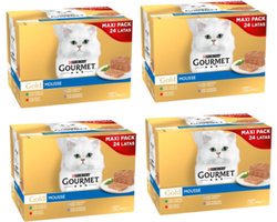 4x Gourmet Gold - Mousse Rund Multipack - Kattenvoer - 24x85g