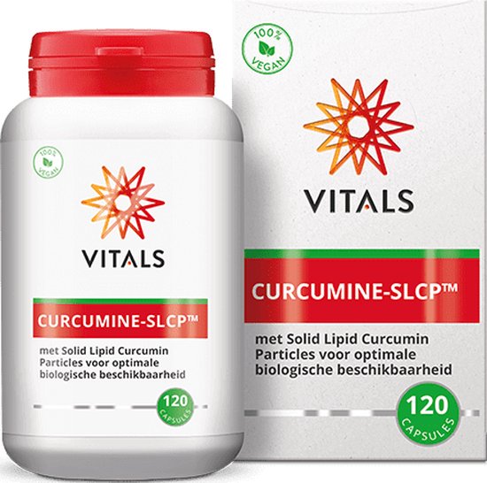 Vitals - Curcumine-SLCP - 120 Capsules - met solid lipid curcumin particles voor optimale biologische beschikbaarheid