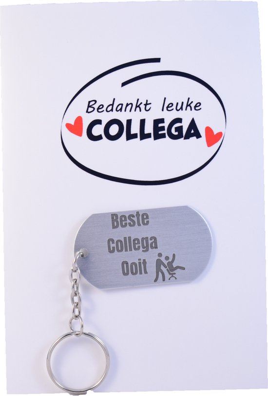 Akyol - Beste collega ooit Sleutelhanger - collega afscheid - Werk - Beste collega - Leuke kado voor je collega om te geven - 2,5 x 2,5 CM