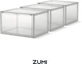 Zumi - Sneaker Storage Box - Sneakerbox - Schoenen opbergsysteem - Schoenen organizer - Stapelbaar - Transparant - 3 Stuks