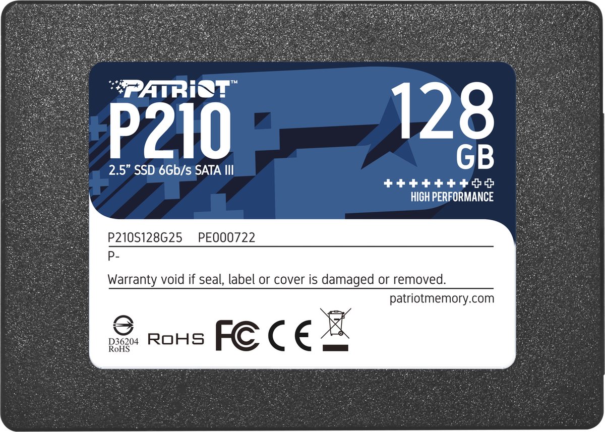 Patriot P210, 128 GB P210S128G25, SATA III
