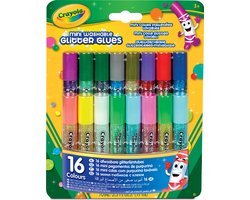 Crayola - Hobbylijm - 16 Glitterlijmtubes - Afwasbaar Van Huid En Kleding