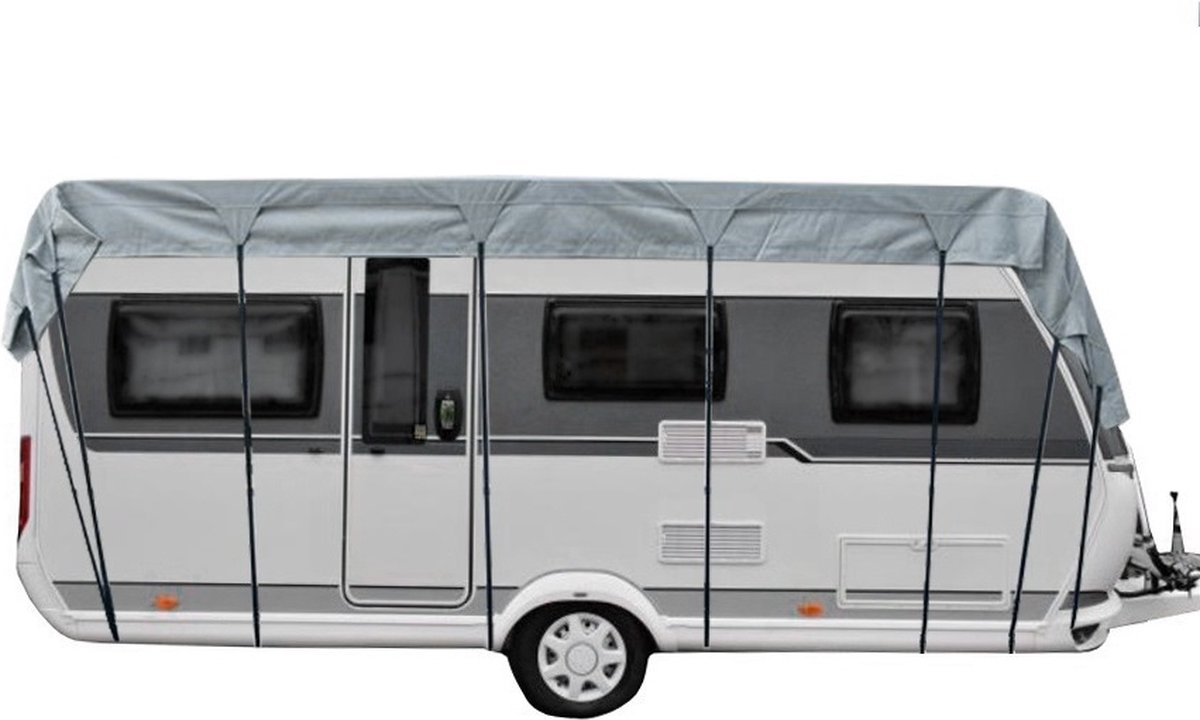 Maxxcovers Caravanhoes - Dakhoes - Caravan en Camper - A-kwaliteit - 600 x 300 cm - Grijs