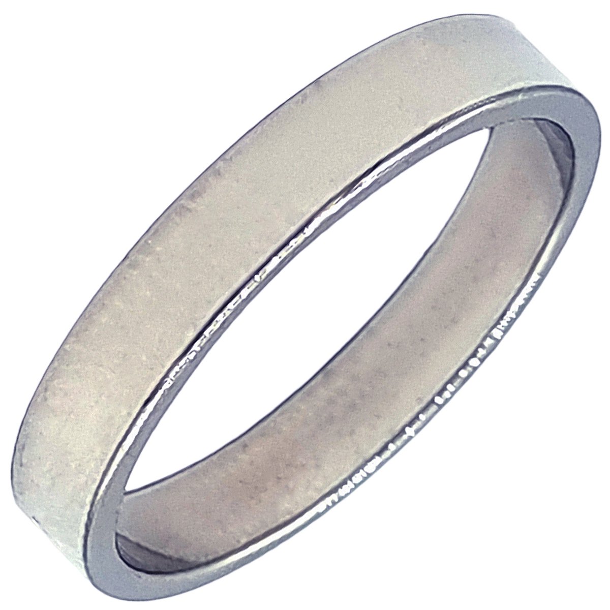 Tesoro Mio Michel – Stalen Ring – Man of Vrouw – Simpele Band Staal – 19 mm / Maat 60