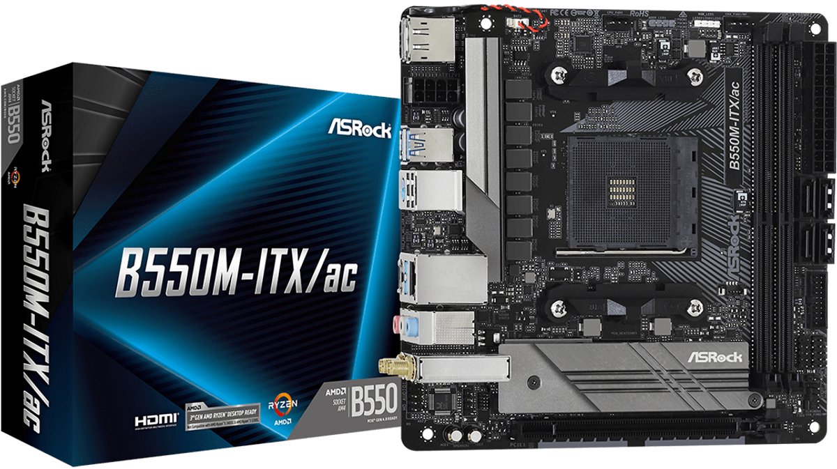 Asrock B550M-ITX/ac AMD B550 Socket AM4 mini ITX