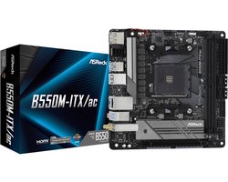 ASRock B550M-ITX/AC - Moederbord - Mini-ITX - AMD Ryzen Ondersteuning - Wi-Fi 5