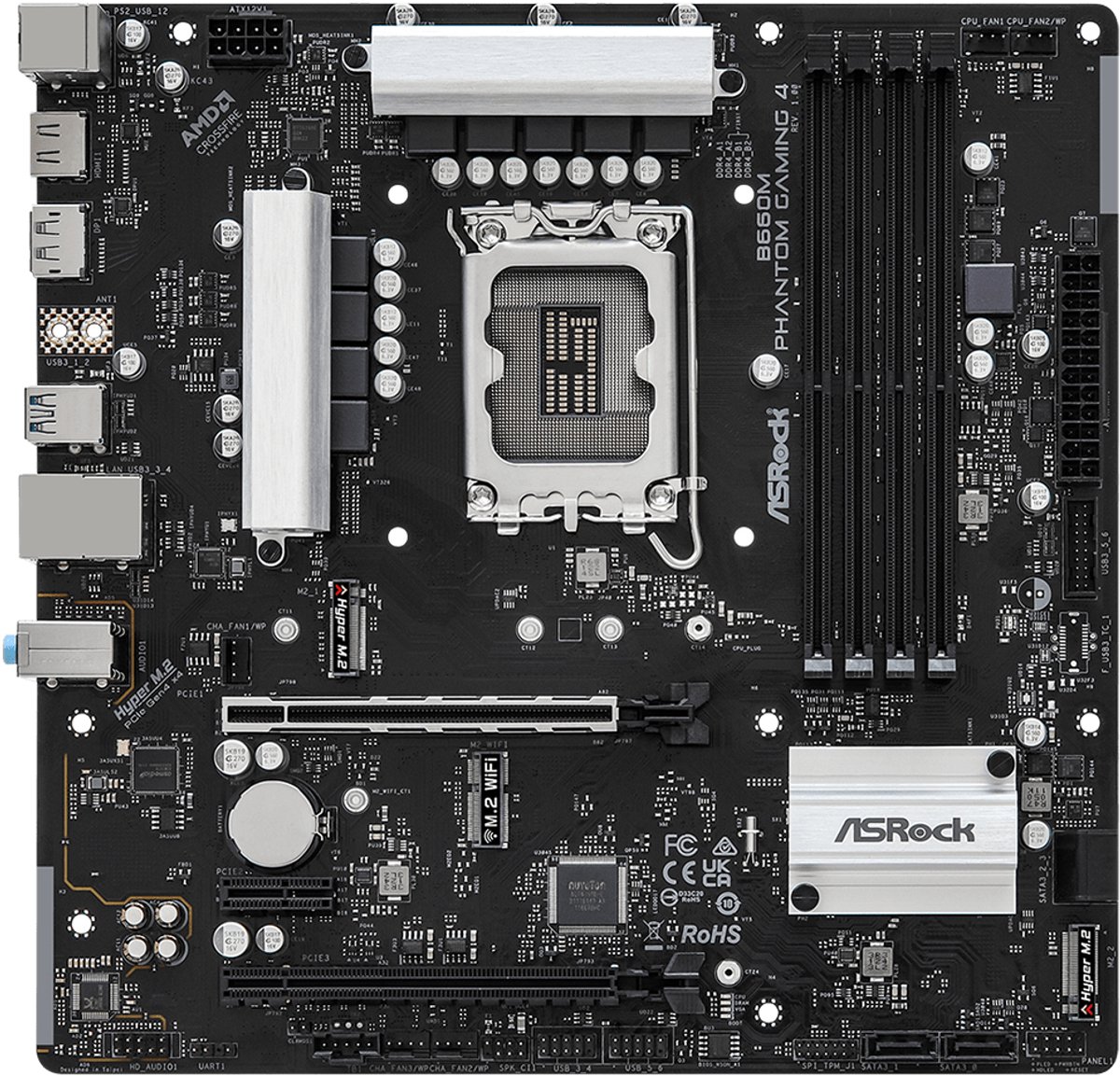 Asrock B660M Phantom Gaming 4 Intel B660 Lga 1700 Micro Atx moederbord
