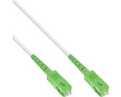Premium SC/APC FTTH Simplex Optical Fiber Patch kabel - Single Mode OS2 - wit / LSZH - 0,50 meter