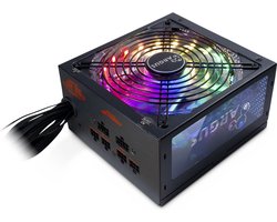 Inter-Tech Argus RGB-750W CM II | 750 Watt Gold ATX PSU | Deels Modulair | Power Supply | Voeding