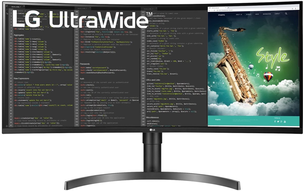 LG 35WN73A - QHD VA Curved UltraWide Monitor – USB-C - 35 Inch
