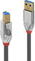 LINDY USB-kabel USB 3.2 Gen1 (USB 3.0 / USB 3.1 Gen1) USB-A stekker, USB-B stekker 1.00 m Grijs 36661