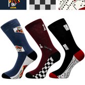 Sockret - Het spel in spelers - 3 Paar Sokken - Vrolijke sokken -Grappige sokken  - happy socks heren 41 46 - Cadeau voor man - Cadeau voor vrouw