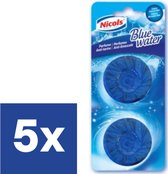 Nicols Blue water Anti-kalk tabs WC blokjes - 5 x 2 (10 stuks)