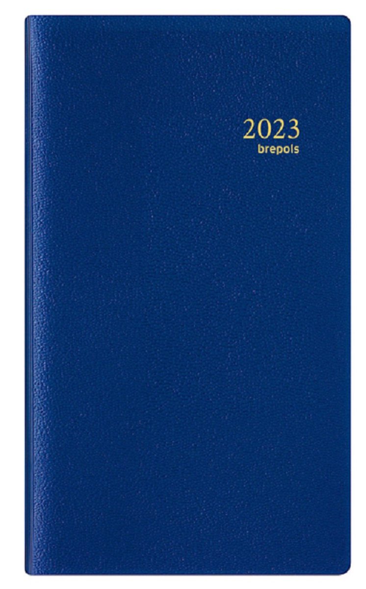 Brepols Agenda 2023 - GENOVA - Breplan - PVC - 9,2 x 16 cm - Blauw