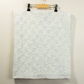 Couverture Bébé en tricot Ecru 85x95 cm