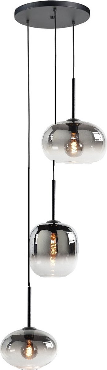 Highlight Hanglamp Bellini Zwart Smoke Ø 45cm 3 Lichts