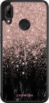 Casimoda® telefoonhoesje - Geschikt voor Huawei P Smart (2019) - Marmer Twist - Zwart TPU hoesje - Backcover - Zwart - Marmer
