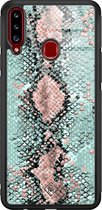 Casimoda® hoesje - Geschikt voor Samsung Galaxy A20s - Baby Snake - Luxe Hard Case Zwart - Backcover telefoonhoesje - Mint