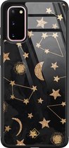 Casimoda® hoesje - Geschikt voor Samsung Galaxy S20 - Counting The Stars - Luxe Hard Case Zwart - Backcover telefoonhoesje - Zwart