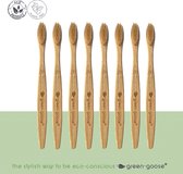 Bamboe tandenborstels  -  100 % BAMBOE - familiepack - 8 stuks