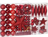 Ensemble de boule de Noël, 102 pièces, rouge, décoration de Noël, décoration de Noël