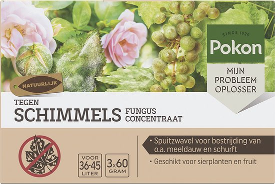 Pokon Tegen Schimmels 'Fungus Concentraat' - 3x60 gram - spuitzwavel - meeldauw bestrijdingsmiddel van Merkloos	 — afbeelding 2