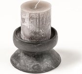 DBT Kaarsenhouder Terracotta Fume Patine-Zwart-Grijs H 7 cm D 14cm (zonder kaars)
