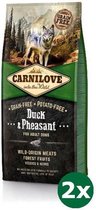 2x12 kg Carnilove duck / pheasant adult hondenvoer
