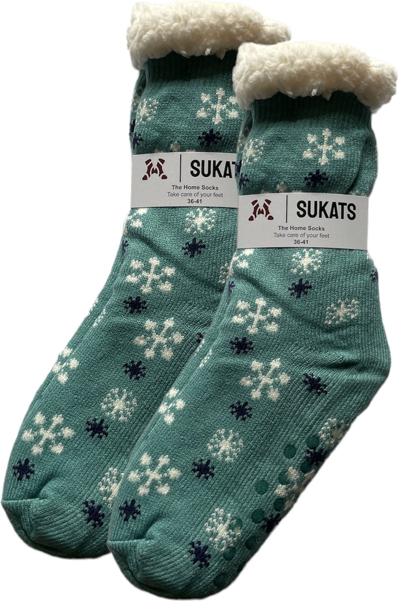 Sukats® Huissokken - Homesocks - Maat 36-41 - Anti-Slip - Fluffy - Dames Huissokken - Variant 7