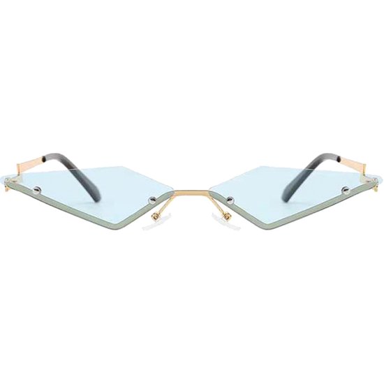 Freaky Glasses - Triangle de lunettes de soleil - Lunettes de festival - Lunettes - Fête - Lunettes - Hommes - Femmes - Unisexe - Plastique - Bleu