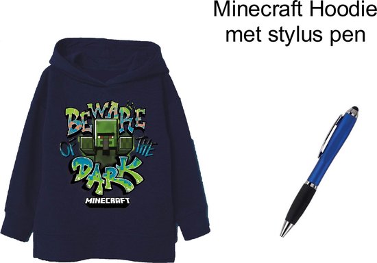 Sweat à capuche Minecraft - Pull à capuche. Taille 116 cm / 6 ans.