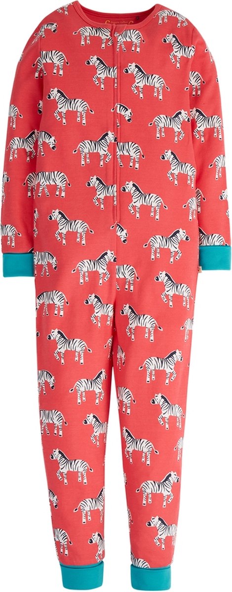 Frugi Zelah Zip Up All In One Zebra Play! Meisjes Pyjamaset - Maat 128