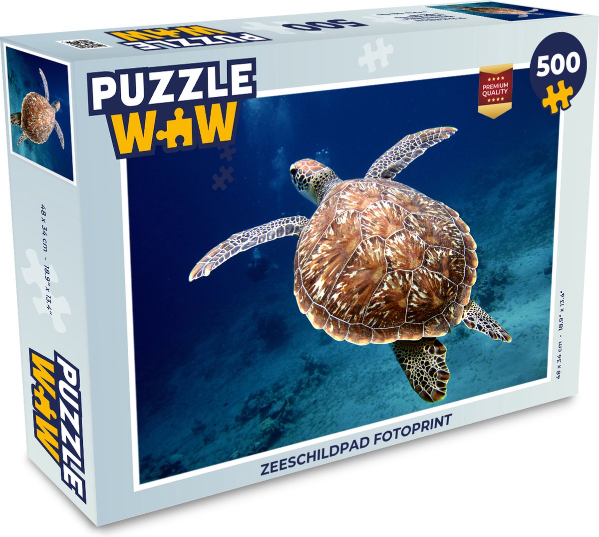 Puzzel Zeeschildpad fotoprint - Legpuzzel - Puzzel 500 stukjes