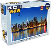 Puzzle Skyline is New York at night - Jigsaw puzzle - Puzzle 1000 pièces adultes - Sinterklaas cadeaux - Sinterklaas for big kids